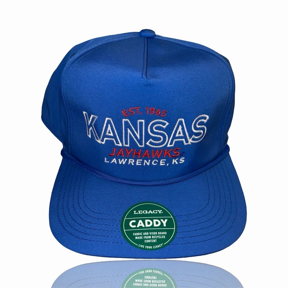 Legacy Kansas Jayhawks KU Snapback Hat Blue Embroidered NCAA Cap One Size